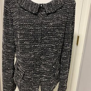 St John Black and White zip up jacket